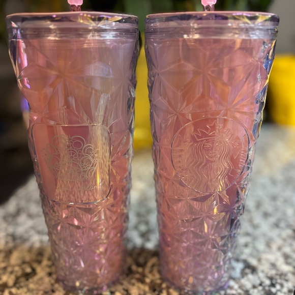 Starbucks x Wicked Glinda Pink Prism Tumbler and keychain NWT - Picture 3 of 7